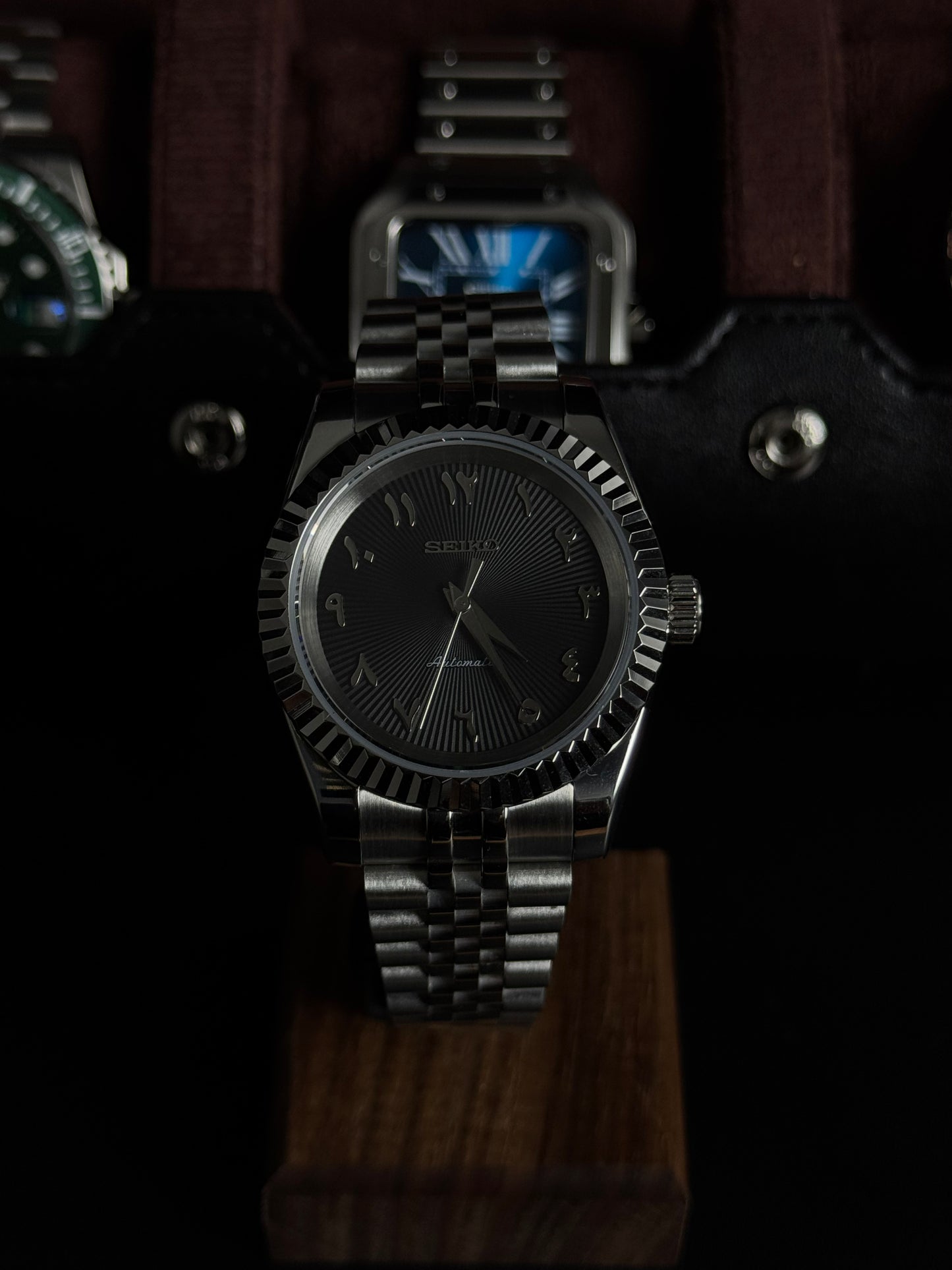 Seiko DateJust - Premium Black Obsidian Arab Dial
