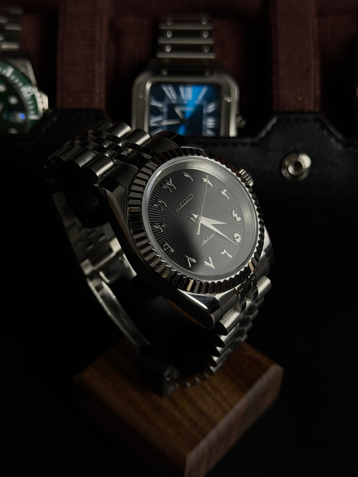 Seiko DateJust - Premium Black Obsidian Arab Dial