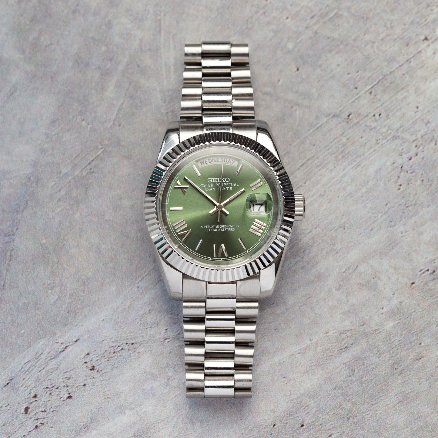 Mod Day-Date Watch with Olive Dial