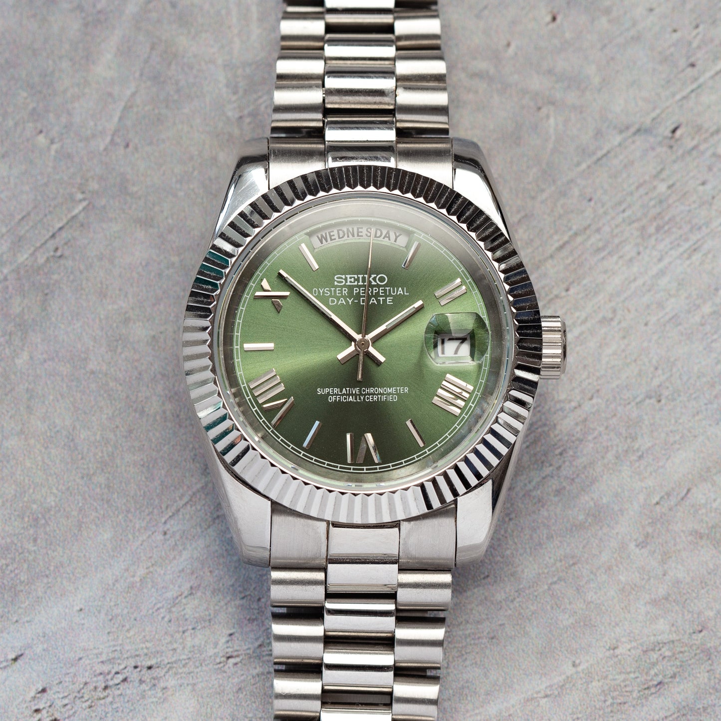 Mod Day-Date Watch with Olive Dial