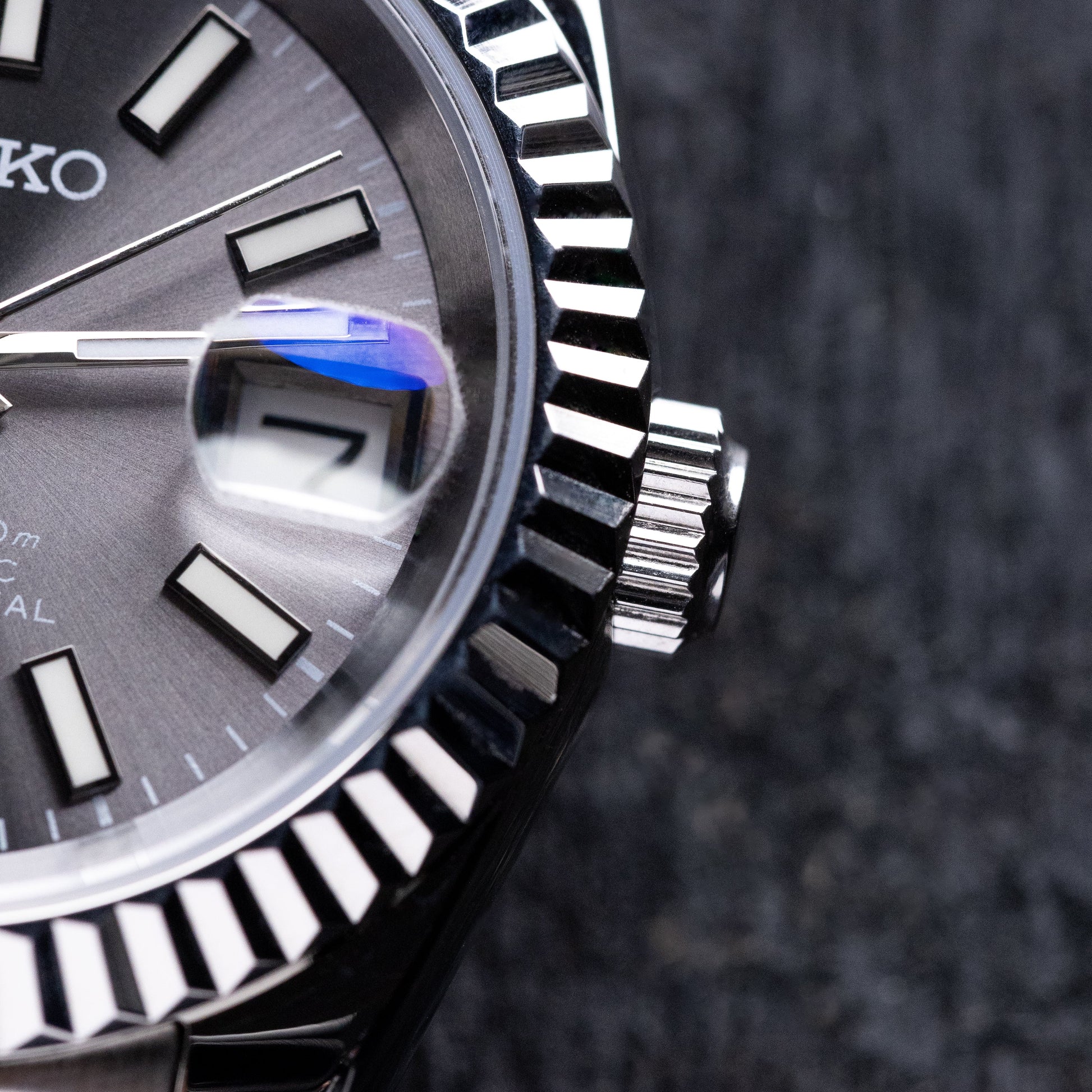 Mod Datejust Watch with Silver Dial