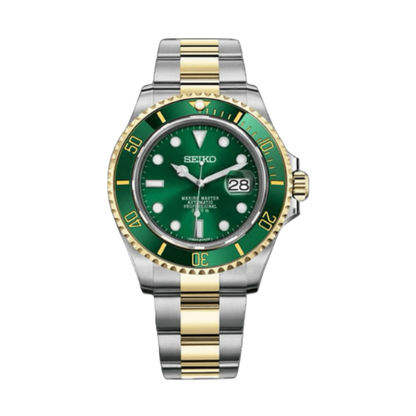 Seiko Mod - Submariner Two-tone Green