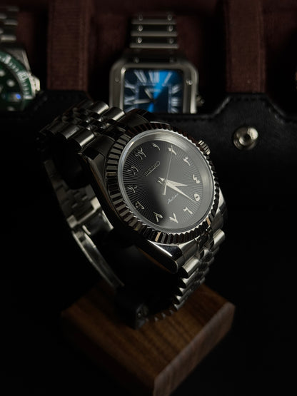 Seiko DateJust - Premium Black Obsidian Arab Dial