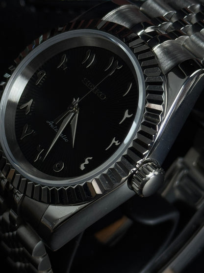 Seiko DateJust - Premium Black Obsidian Arab Dial