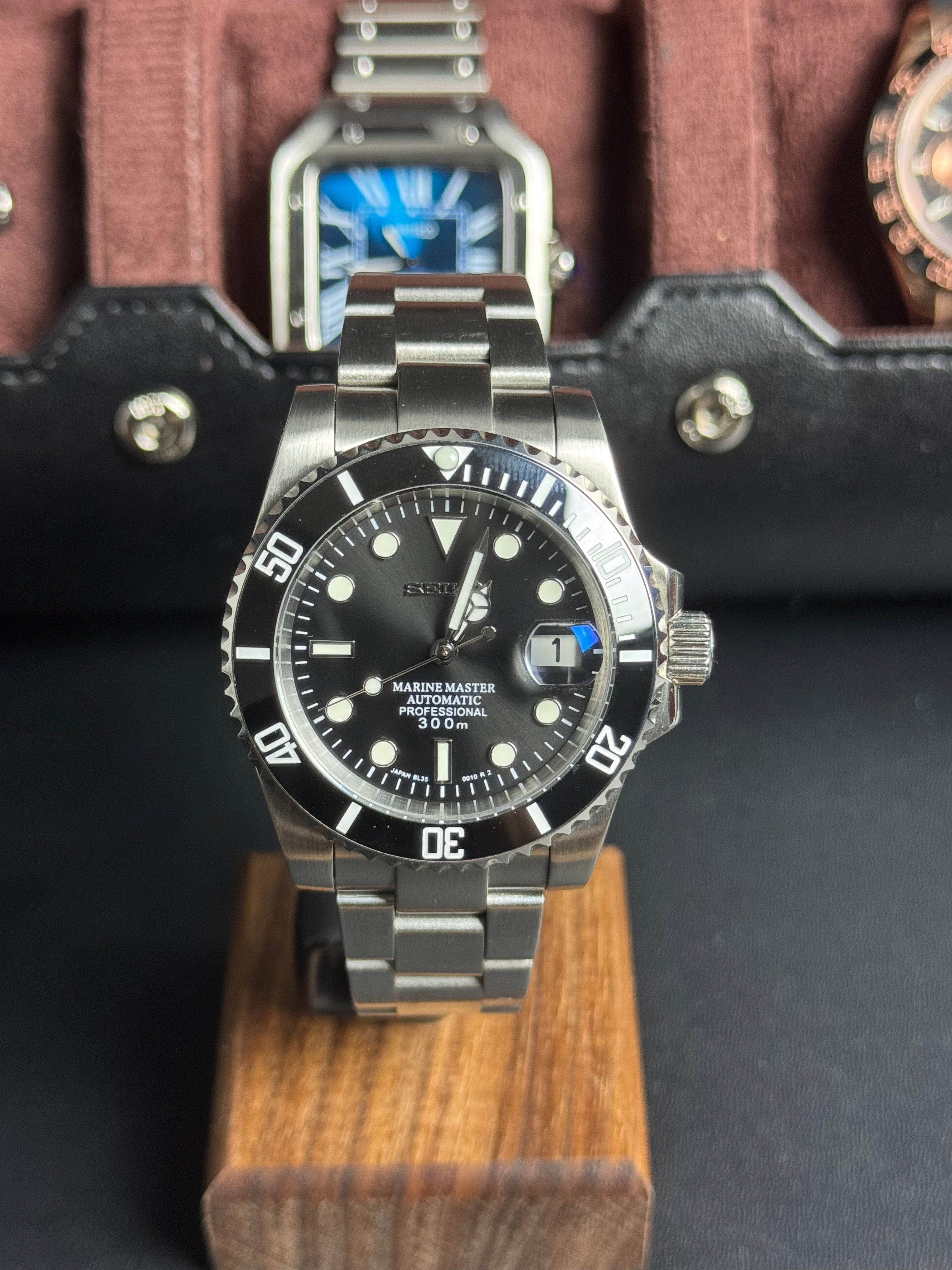 Seiko Mod - Submariner Black