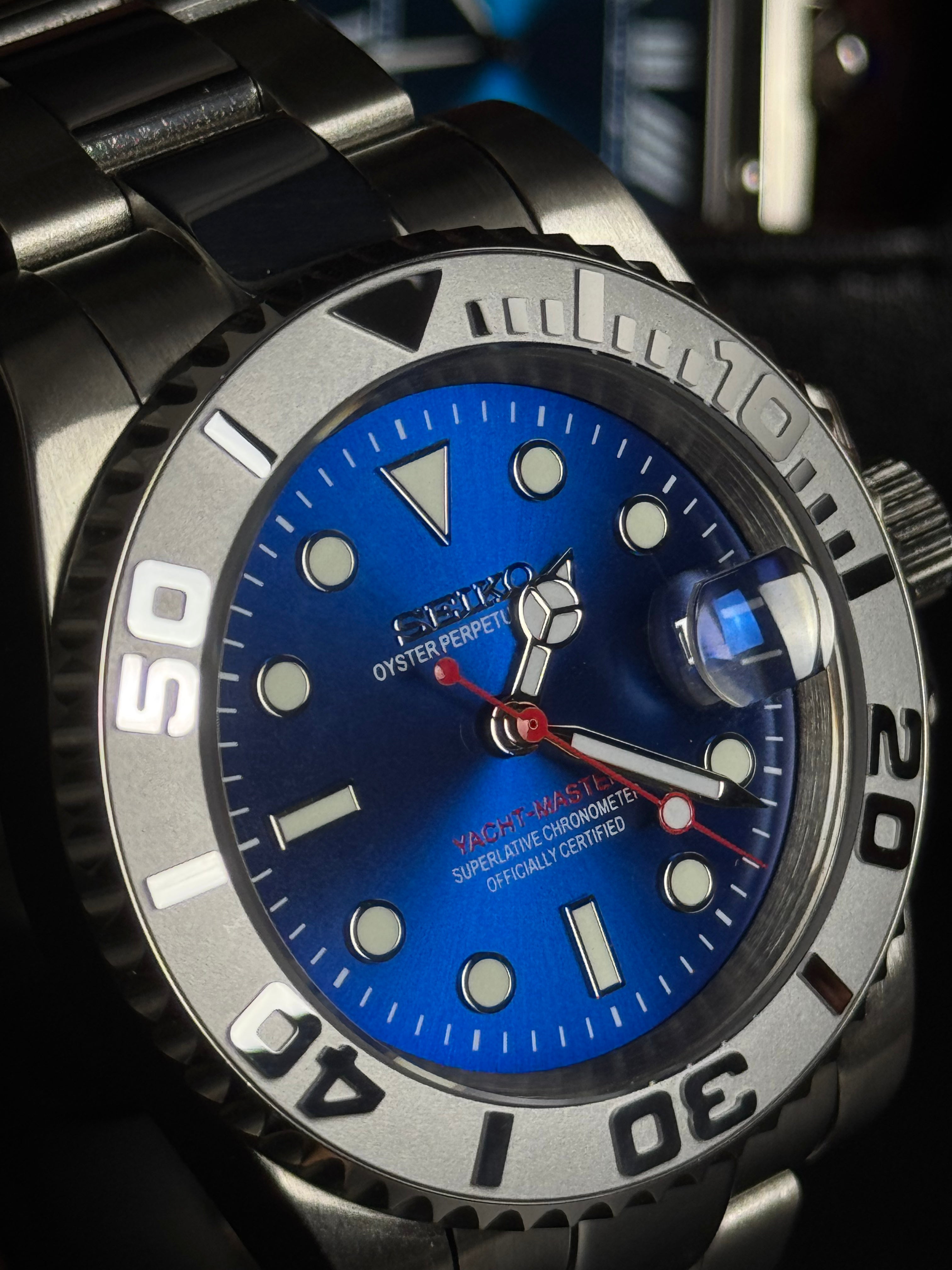 Seiko Mod - Yacht Master Blue
