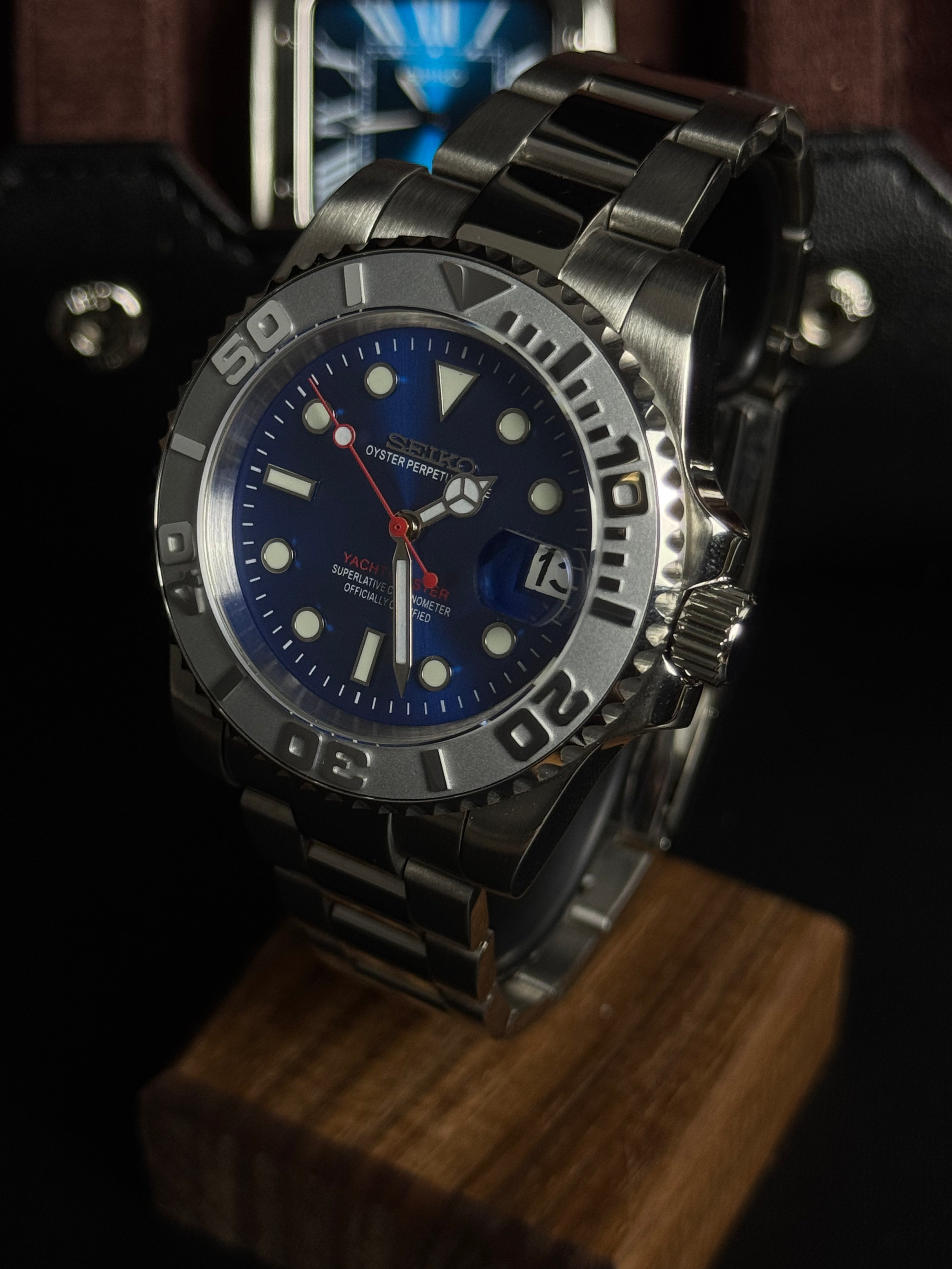 Seiko Mod - Yacht Master Blue