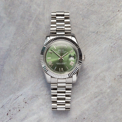 Mod Day-Date Watch with Olive Dial