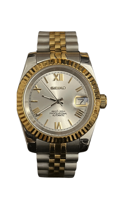 Seiko Datejust- Two Tone Gold Roman Dial