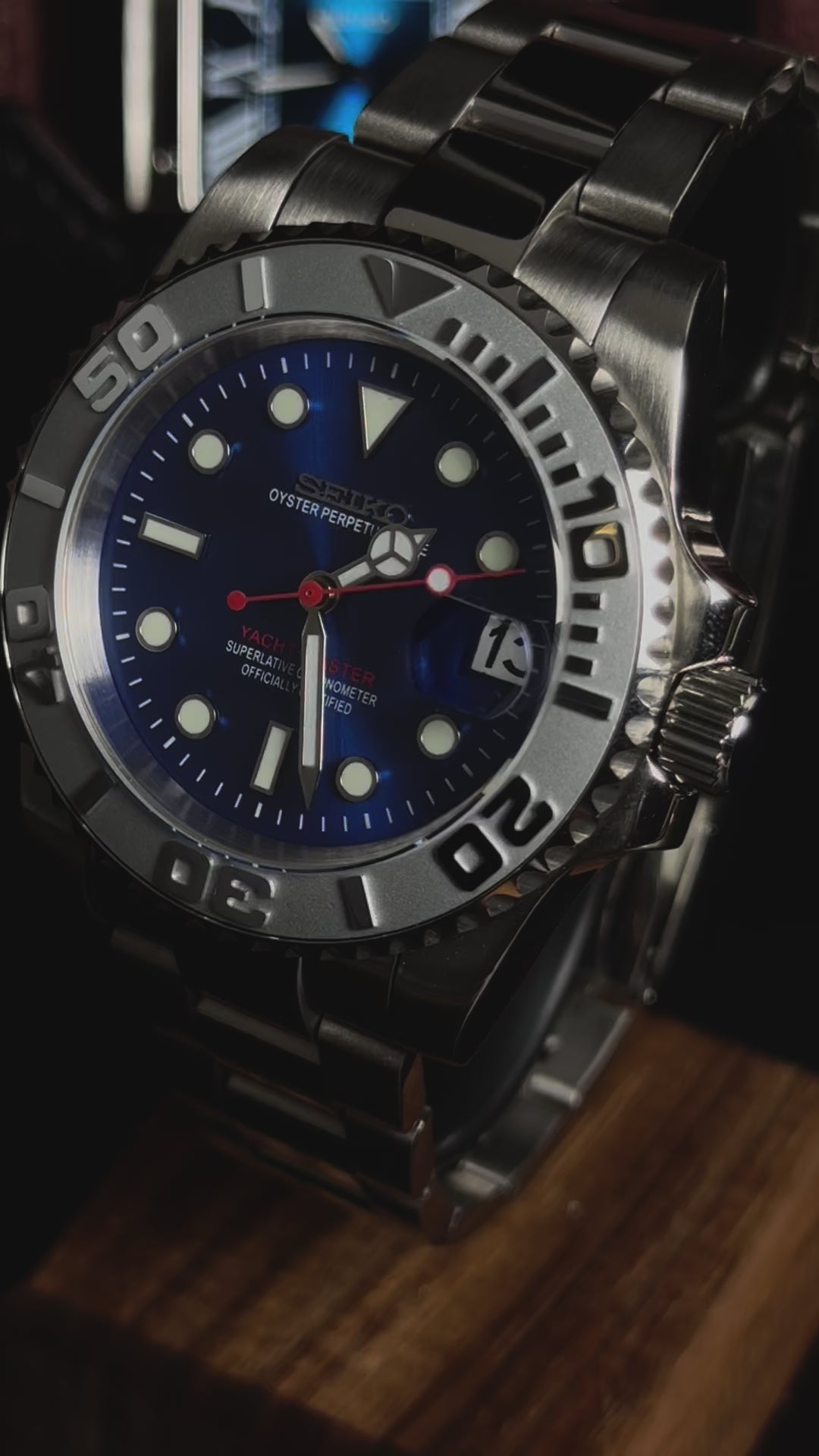 Seiko Mod - Yacht Master Blue