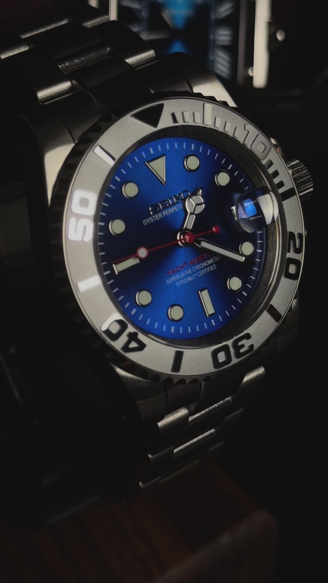 Seiko Mod - Yacht Master Blue