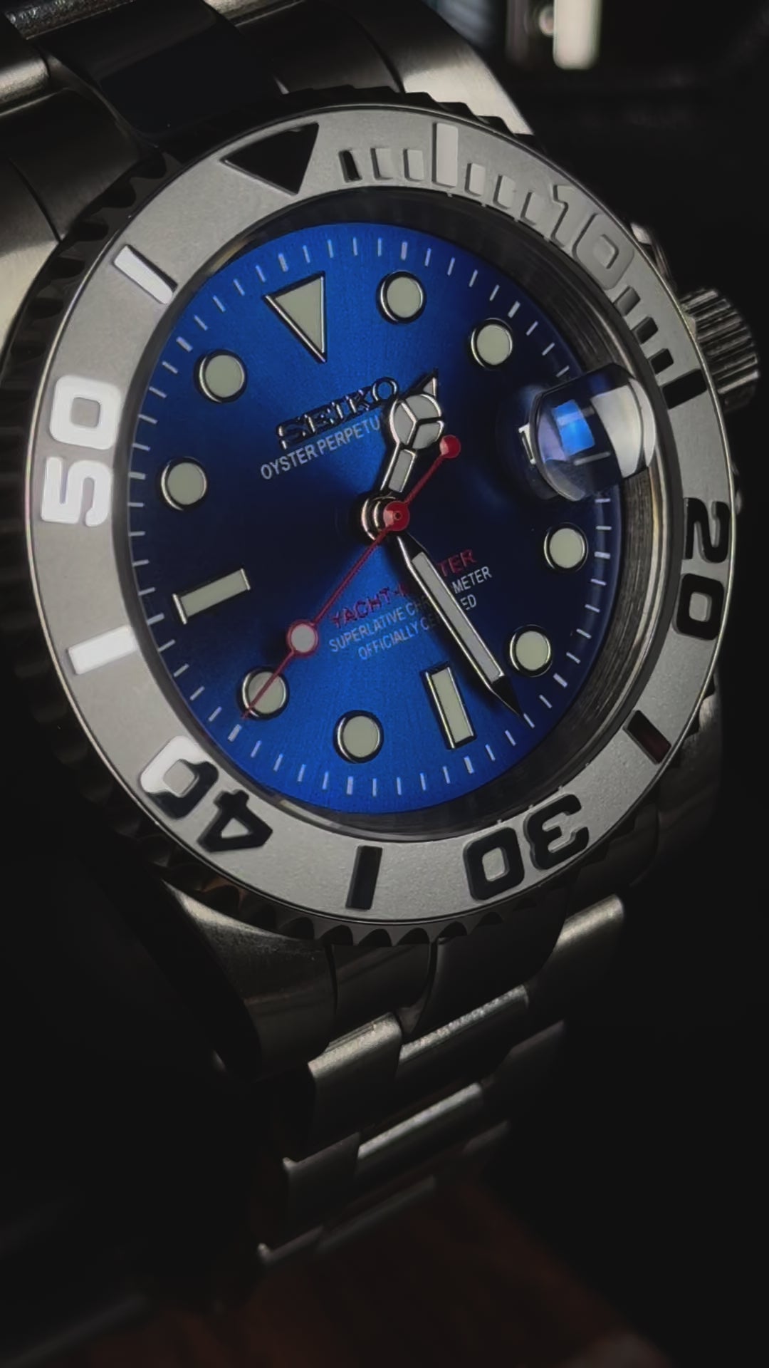 Seiko Mod - Yacht Master Blue