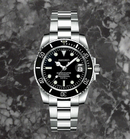 Seiko Mod - Submariner Black